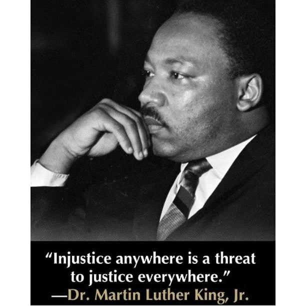 18x24 Red Martin Luther King Jr Poster Quote Injustice Anywhere Is Threat to Justice Everywhere Art Print 18x24 Red Martin Luther King Jr Poster Quote Injustice Anywhere Is Threat to Justice Everywhere Art Print